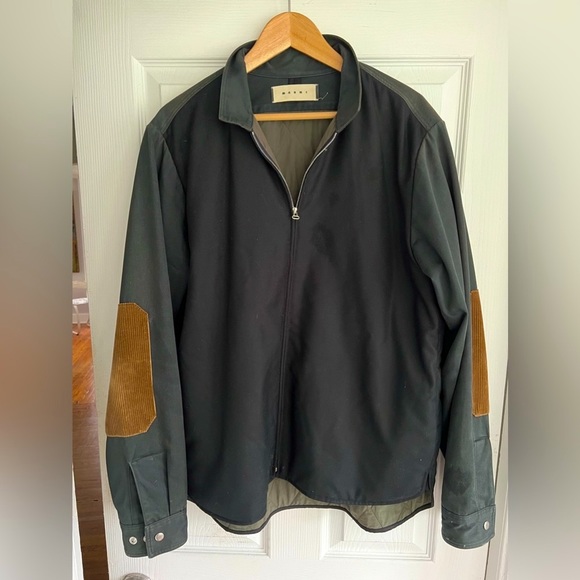 Green and black quilted Marni jacket - Picture 1 of 7